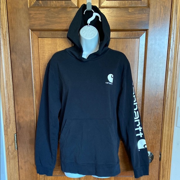 Carhartt Relaxed Fit  Mid Weight Logo Sleeve Graphic Hoodie Size X Large - Picture 1 of 10
